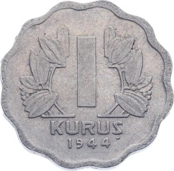 1944 Yılı 1 Kuruş ÇT+ TCM3107 - Gökçekoleksiyon