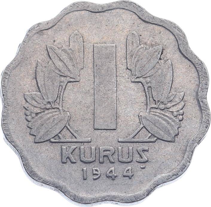 1944 Yılı 1 Kuruş ÇT+ TCM3107 - 1