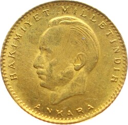 1943 İnönü 25 Kuruş ÇİL TCA264 - Gökçekoleksiyon