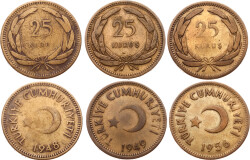 1948-49-56 Yılları 25 Kuruş - Temiz TCM3164 - Gökçekoleksiyon