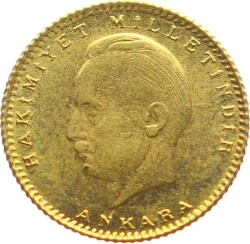 1947 İnönü 25 Kuruş ÇİL TCA263 - Gökçekoleksiyon