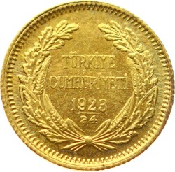 1923/24 - 1947 İnönü 50 Kuruş Kulpsuz ÇÇT TCA255 #433 - 2