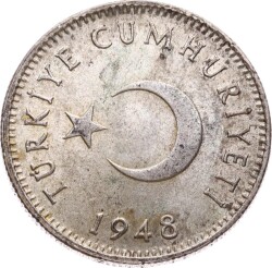 1948 Yılı 1 Lira Gümüş - ÇİL TCM3237 - 2