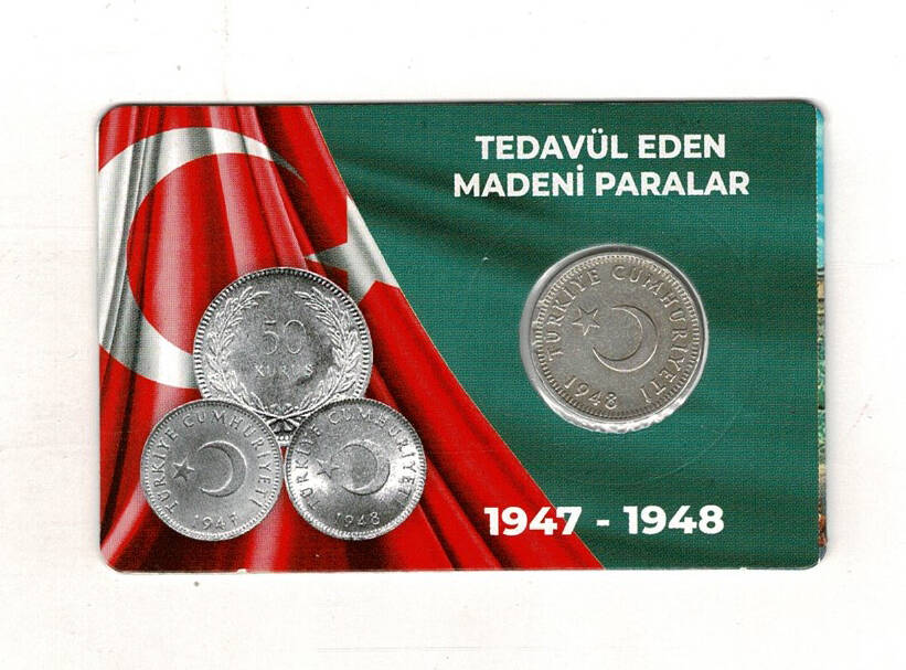 1948 Yılı 50 Kuruş Gümüş *Özel Kitinde* TCM3331 - 2
