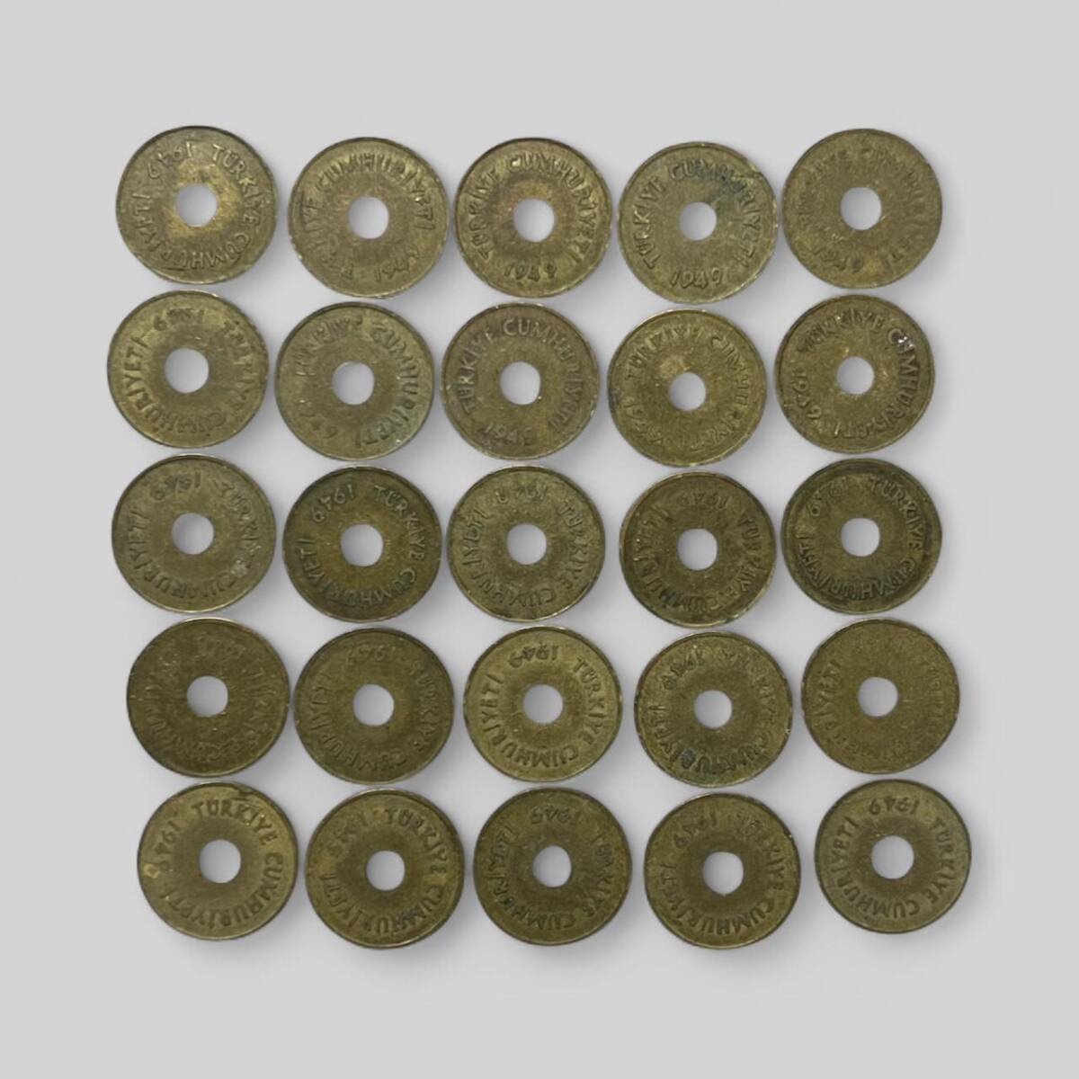 1949 2½ Kuruş 25'li Madeni Para Lotu TCM3043 - 2