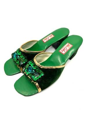 1950 Lüks Kundura Harika Tasarım Nostaljik Terlik Kullanılmamış BAK29 (N) - 1