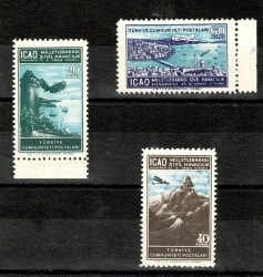 1950 Milletlerarası Sivil Havacılık Teşkilatı (ICAO) Bölge Kongresi Tam Seri Pul - Damgasız (MNH) PPT2503 - Gökçekoleksiyon