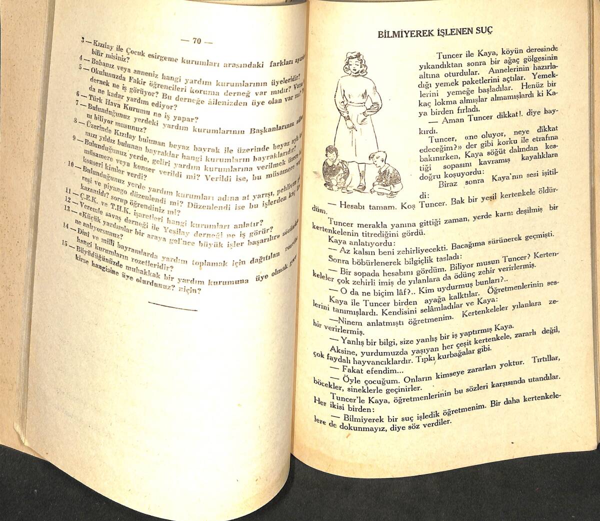 1950's İlkokul 3.Sınıf Türkçe Yardımcı Ders Kitabı NDR99992 - 2