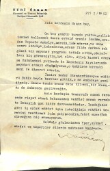 1951 NUri Özkan Ekonomi Ve Ticaret Bakanlığı Zatişleri Muamelat Şefi Antetli Islak İmzalı İş Yazışması EFM(N)12089 - Gökçekoleksiyon
