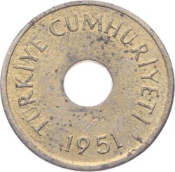 1951 Yılı 1 Kuruş ÇİL TCM3109 - 2