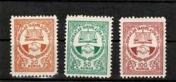 1953 Avukatlar Yardımlaşma Pulu Tam Takım (20, 50, 100 Kuruş) PPT2414 - Gökçekoleksiyon