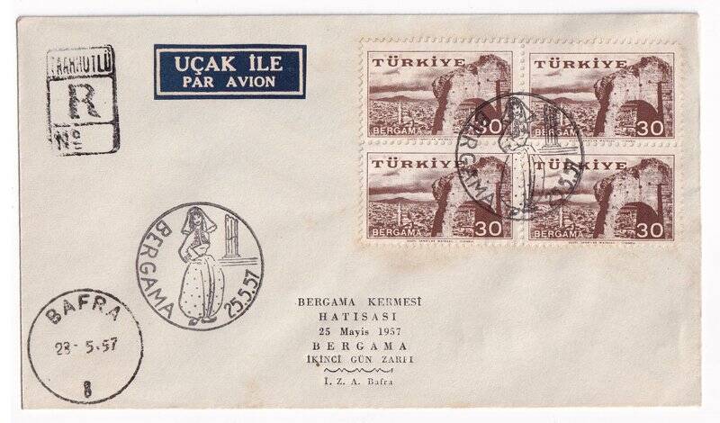 1957 Bergama Kermesi Hatırası İkinci Gün Zarfı PPT1638 - 1