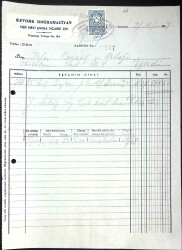 1957 Ermeni KEVORK DOĞRAMACİYAN Damga Pullu Fatura EFM(N)11594 - Gökçekoleksiyon