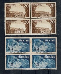 1958 Pamukkale Turistik Propaganda 4lü Blok Set PPT1347 - Gökçekoleksiyon