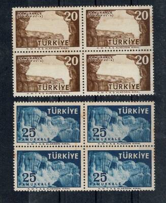 1958 Pamukkale Turistik Propaganda 4lü Blok Set PPT1347 - 1