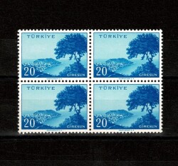 1958/1960 Memleket Serisi **GİRESUN** 4' lü Blok Pul Lux/ÇİL PPT2624 - Gökçekoleksiyon