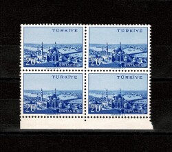 1958/1960 Memleket Serisi **İSTANBUL** 4' lü Blok Pul Lux/ÇİL PPT2641 - Gökçekoleksiyon