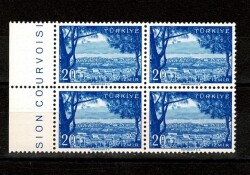 1958/1960 Memleket Serisi **İZMİR** 4' lü Blok Pul Lux/ÇİL PPT2637 - Gökçekoleksiyon