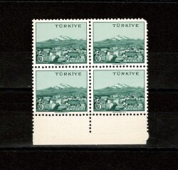 1958/1960 Memleket Serisi **KAYSERİ** 4' lü Blok Pul Lux/ÇİL PPT2642 - Gökçekoleksiyon