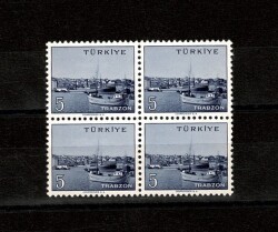 1958/1960 Memleket Serisi **TRABZON** 4' lü Blok Pul Lux/ÇİL PPT2627 - Gökçekoleksiyon