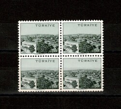 1958/1960 Memleket Serisi **UŞAK** 4' lü Blok Pul Lux/ÇİL PPT2635 - Gökçekoleksiyon