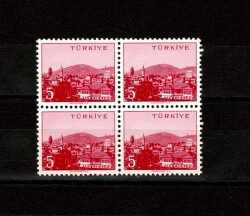 1958/1960 Memleket Serisi **YOZGAT** 4' lü Blok Pul Lux/ÇİL PPT2638 - Gökçekoleksiyon
