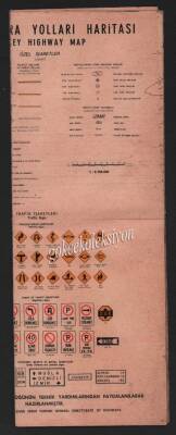 1960 Türkiye Karayoları Haritası EFM259 - 1