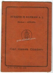 1960 Yılı İş Bankası Cari Hesap Cüzdanı EFM420 - 1