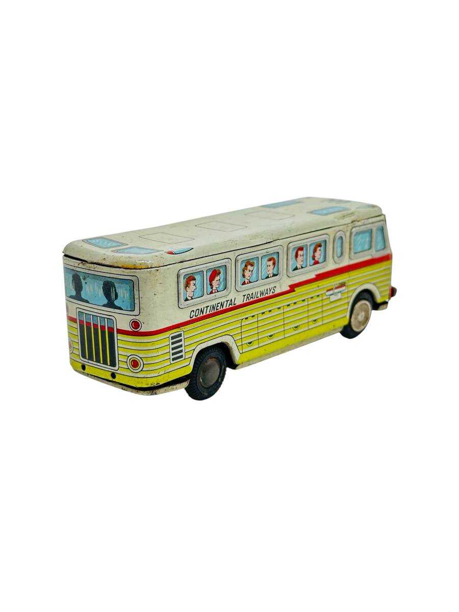 1960'lar Continental Trailways Teneke Oyuncak Yolcu Otobüsü (Sürtmeli) AOB4546 - 4