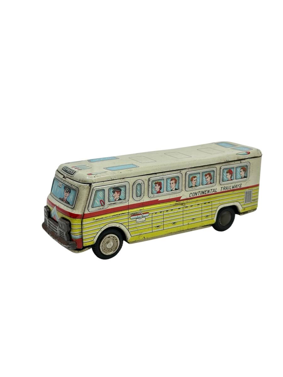 1960'lar Continental Trailways Teneke Oyuncak Yolcu Otobüsü (Sürtmeli) AOB4546 - 1