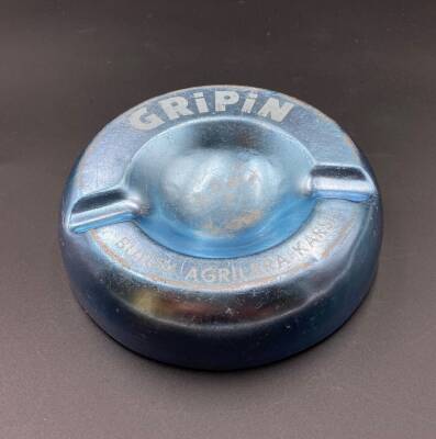 1960’lar Gripin İlaç Reklamlı Metal Kül Tablası – Vintage Promosyon AOB3253 (N) - 1