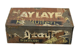 1960's Haylayf Bisküileri Boş Teneke Kutu AOB5450 - 2