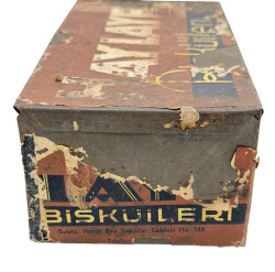 1960's Haylayf Bisküileri Boş Teneke Kutu AOB5450 - 4