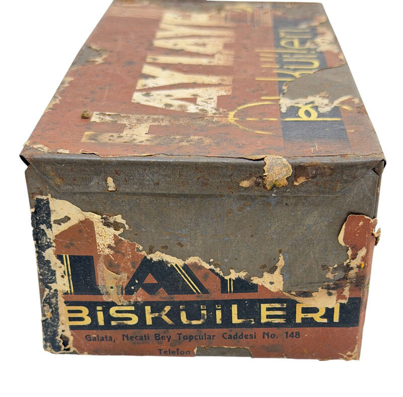 1960's Haylayf Bisküileri Boş Teneke Kutu AOB5450 - 4