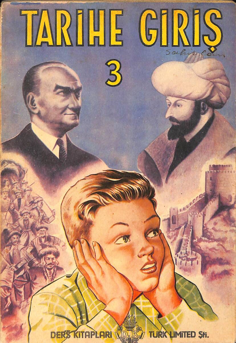 1960's İlkokul 3.Sınıf Tarihe Giriş Ders Kitabı NDR100998 - 1