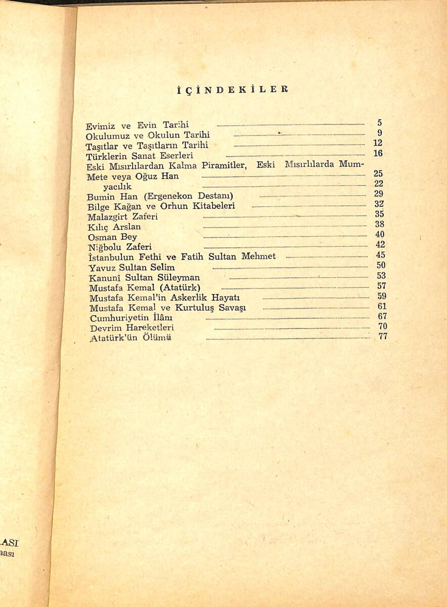 1960's İlkokul 3.Sınıf Tarihe Giriş Ders Kitabı NDR100998 - 2