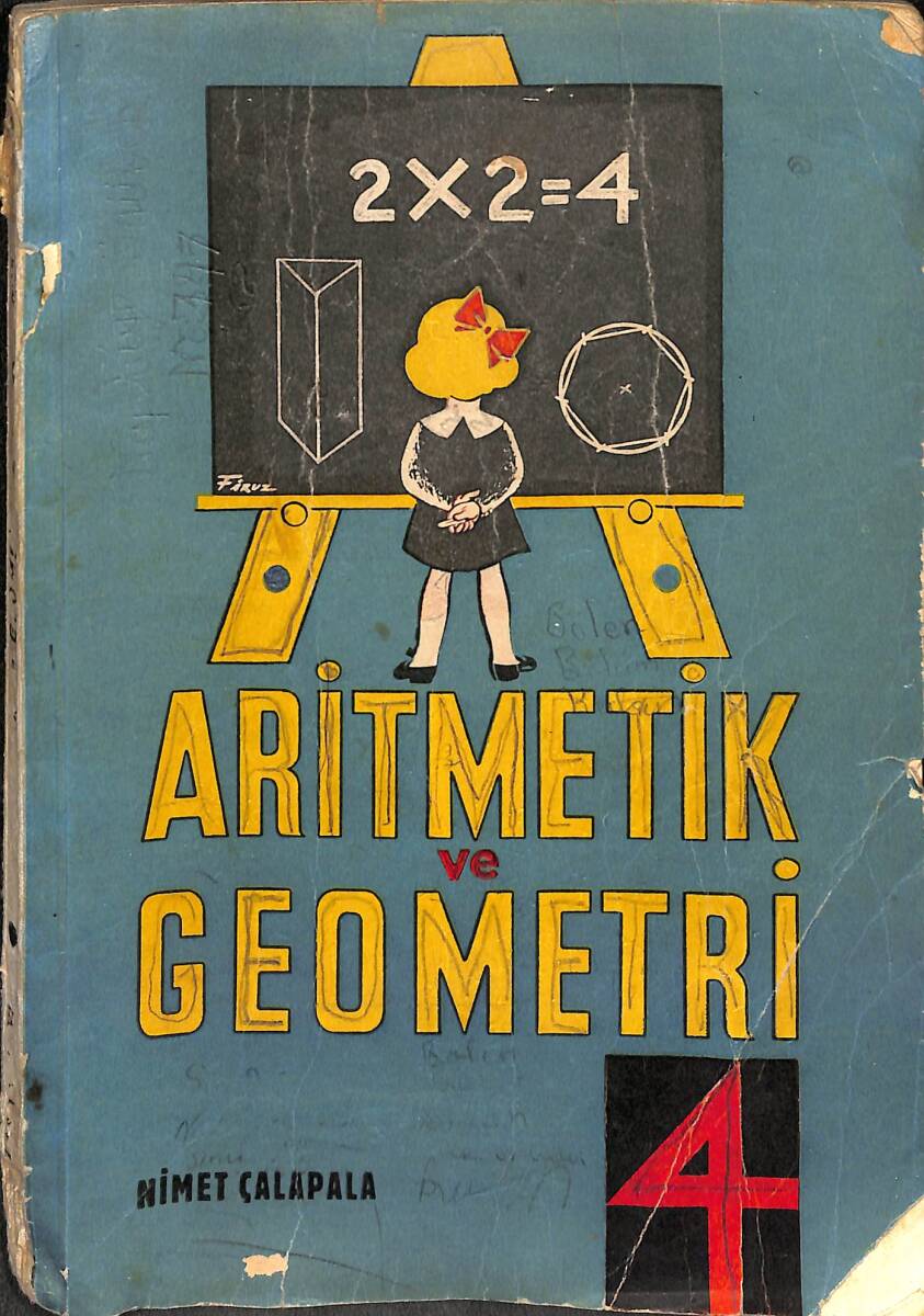 1960's İlkokul 4.Sınıf Aritmetik Geometri Ders Kitabı NDR102033 - 1
