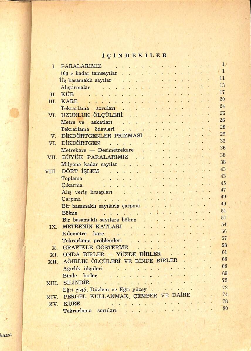 1960's İlkokul 4.Sınıf Matematik Ders Kitabı NDR100996 - 2