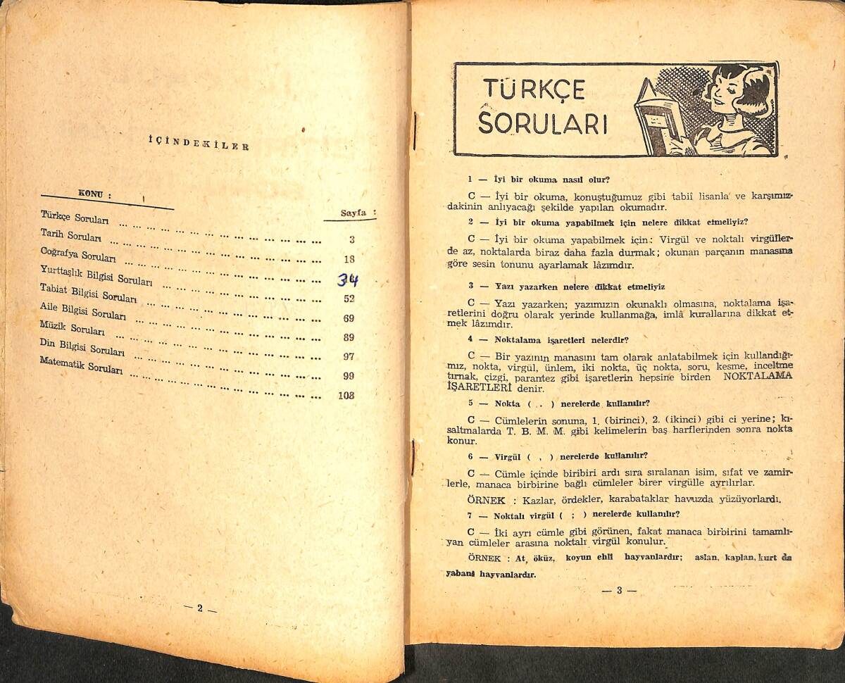 1960's İlkokul Bitirme İmtihanı Soru Ve Cevapları NDR101292 - 2