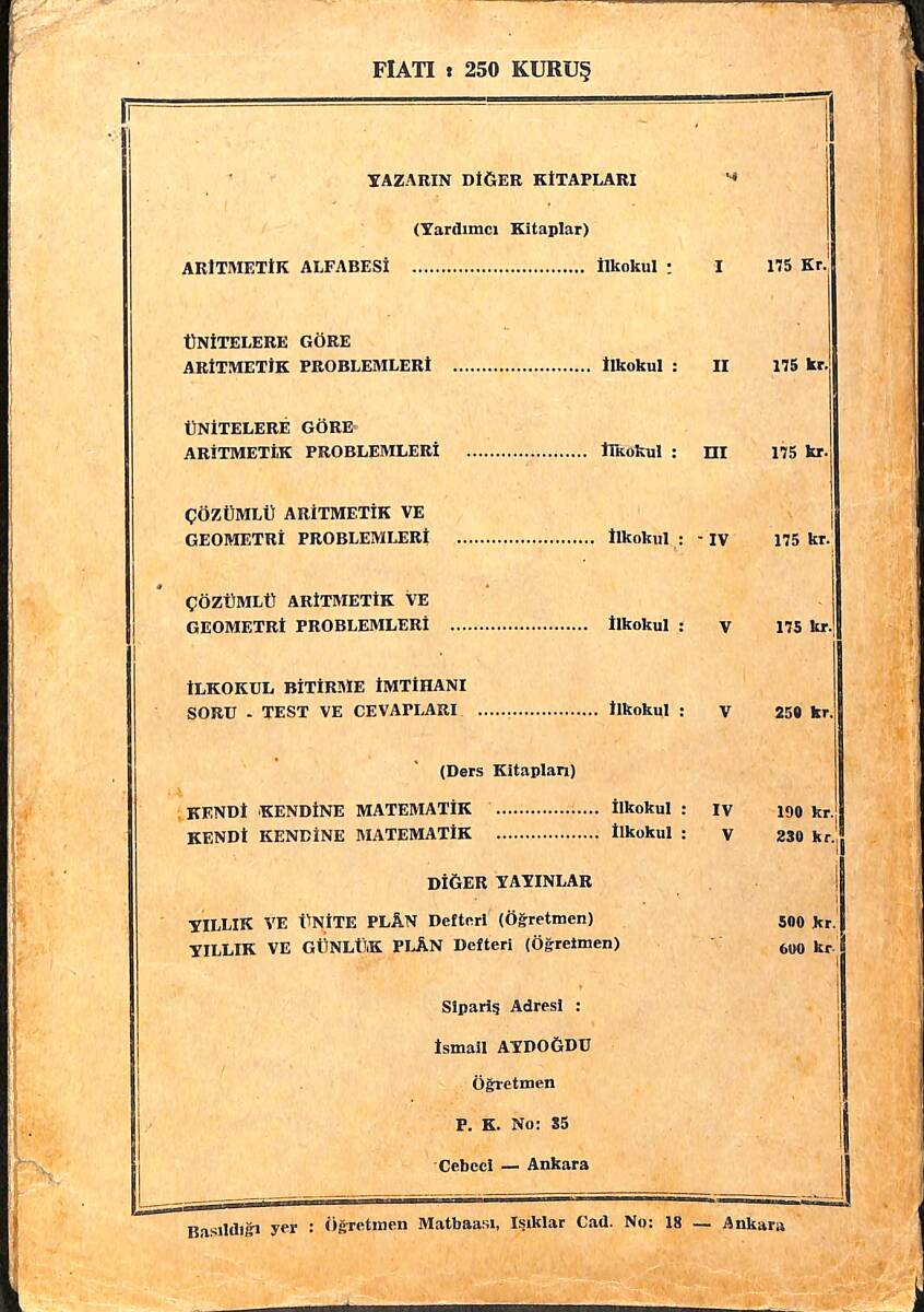 1960's İlkokul Bitirme İmtihanı Soru Ve Cevapları NDR101292 - 3