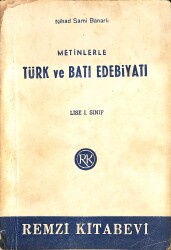 1960's Lise 1.Sınıf Metinlerle Türk Ve Batı Edebiyatı Ders Kitabı NDR102054 - Gökçekoleksiyon