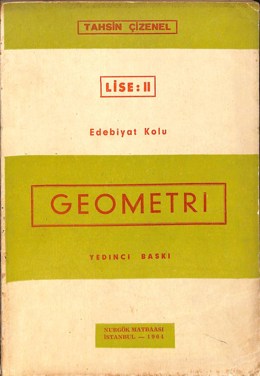 1960's Lise II.Sınıf Geometri Ders Kitabı NDR101003 - 1