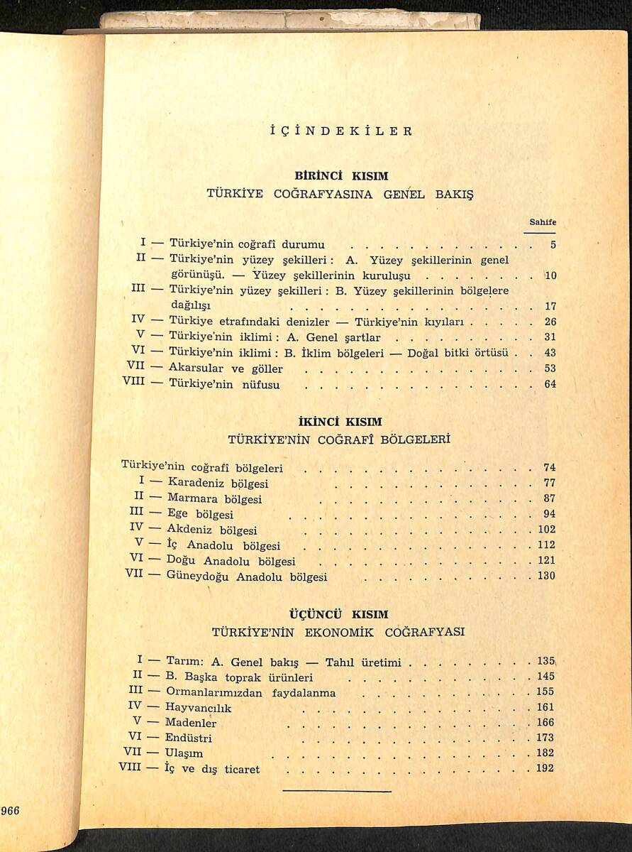 1960's Lise III.Sınıf Türkiye Coğrafyası Ders Kitabı NDR101002 - 2