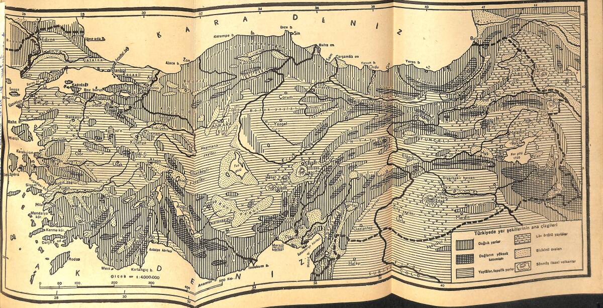 1960's Lise III.Sınıf Türkiye Coğrafyası Ders Kitabı NDR101002 - 3