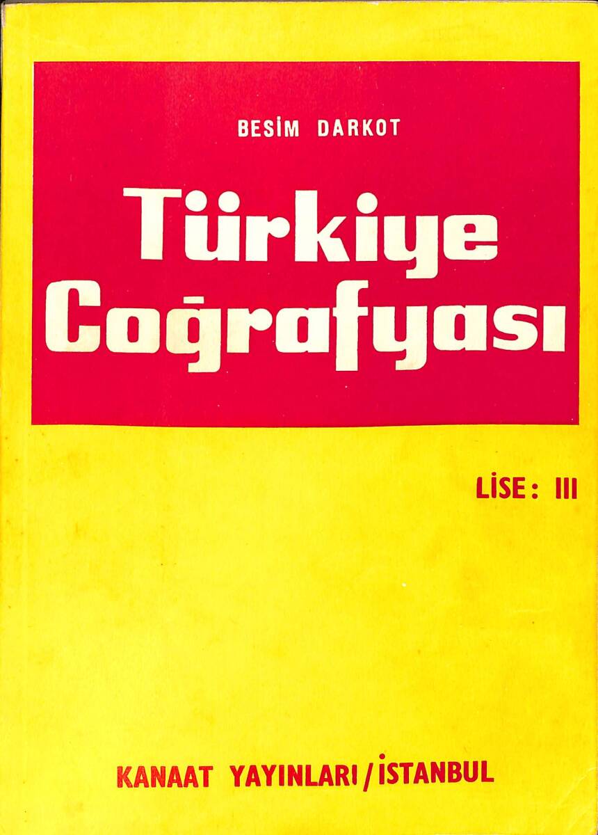 1960's Lise III.Sınıf Türkiye Coğrafyası Ders Kitabı NDR101002 - 4