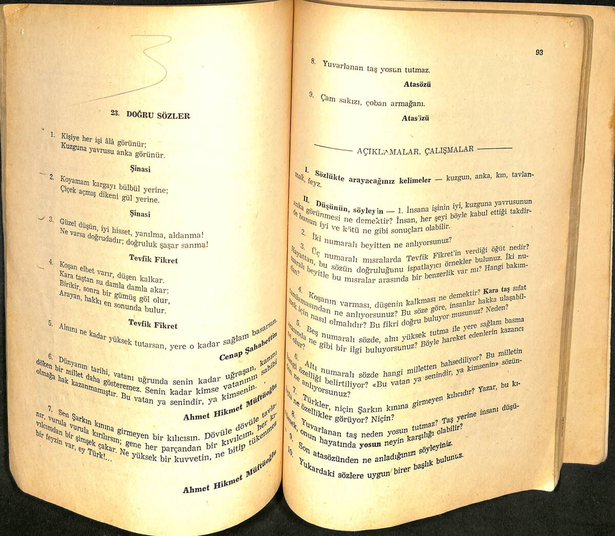 1960's Ortaokul 2.Sınıf Güzel Türkçemiz Ders Kitabı NDR99988 - 2