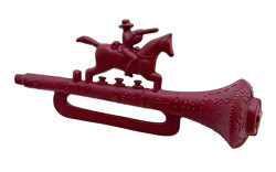 1960's Üfleme Plâstik Atlı Süvari Formunda Oyuncak Hücum Borozanı AOB5195 - 2