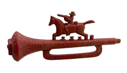 1960's Üfleme Plâstik Atlı Süvari Formunda Oyuncak Hücum Borozanı AOB5195 - 3