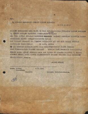 1961 Yılı Ticaret Borsası Fındık Mukavele Yazışmaları EFM(N)9982 - 1