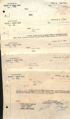1962 Giresun Ticaret Ve Sanayi Odası Antetli Ve Islak İmzalı İş Yazışması 5li Lot EFM(N)12026 - 1